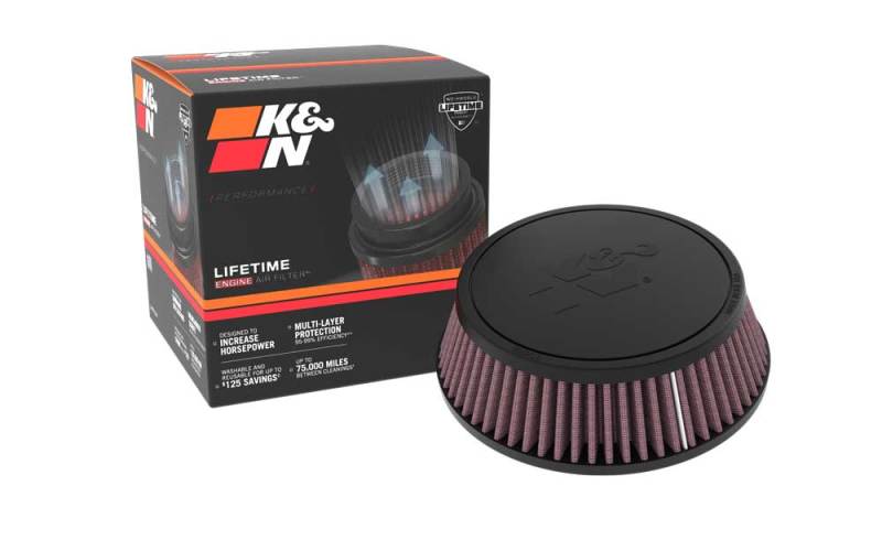 K&N Universal Rubber Filter 0.75in FLG 4.0625in OD 2.1875in Height