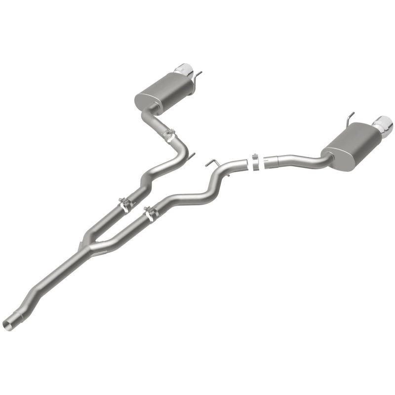 MagnaFlow Cat Back, SS, 2.5in, Street, Dual Split Polished 4.5in Tips 2015 Ford Mustang Ecoboost