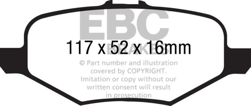 EBC 13+ Ford Explorer 3.5 Twin Turbo 4WD Greenstuff Rear Brake Pads