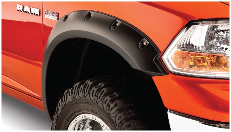 Bushwacker 09-18 Dodge Ram 1500 Fleetside Pocket Style Flares 4pc 67.4/76.3/96.3in Bed - Black