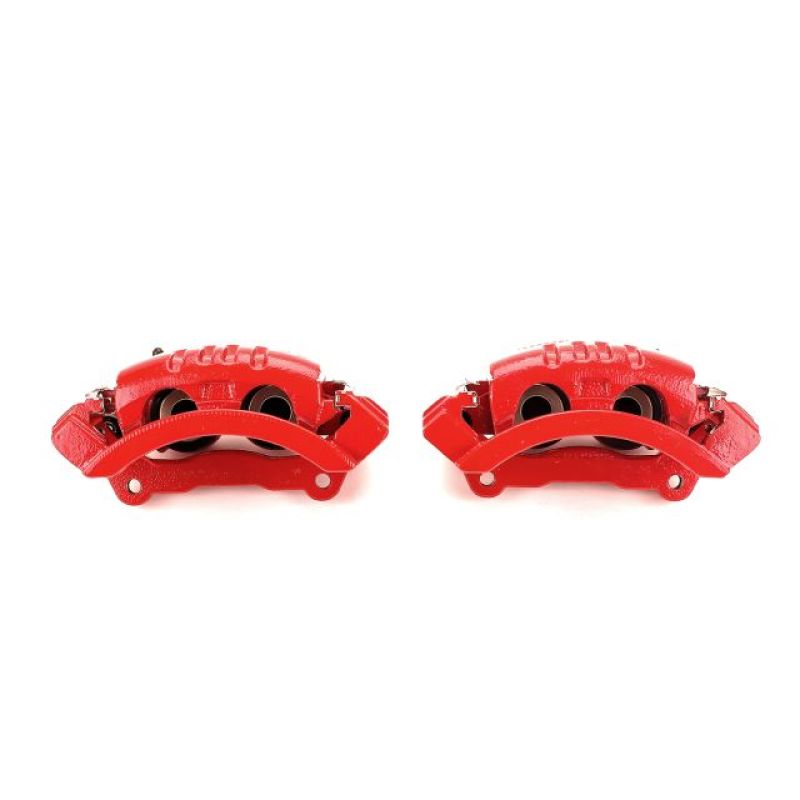 Power Stop 06-08 Dodge Ram 1500 Rear Red Calipers w/Brackets - Pair