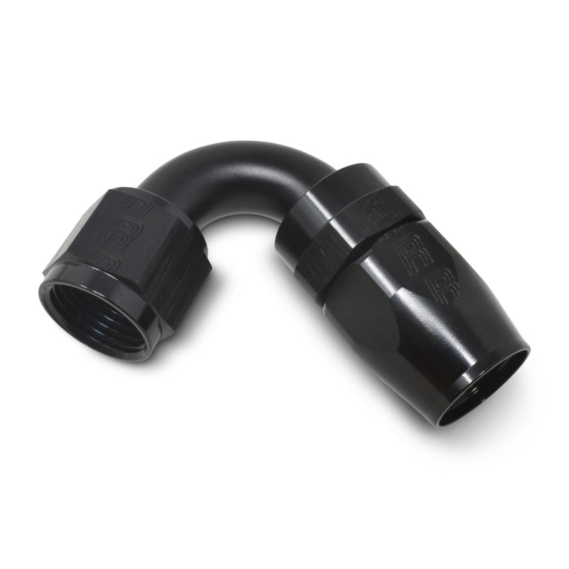 Russell Performance -6 AN Black 120 Degree Full Flow Swivel Hose End