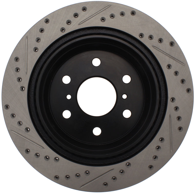 StopTech 05-10 GMC Sierra (w/ Rear Drum) / 07-09 GMC Yukon Rear Right Slotted & Drilled Rotor