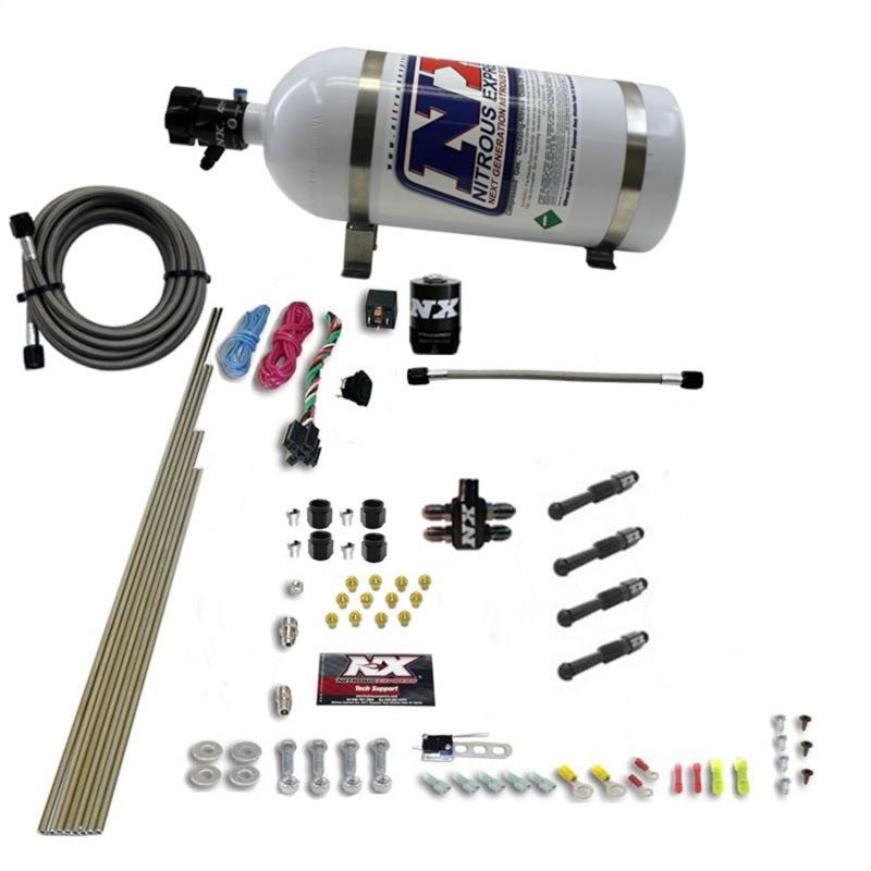 Nitrous Express Dry Direct Port Nitrous Kit 4 Cyl w/10lb Bottle