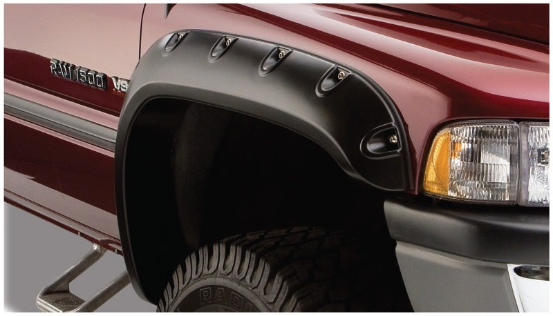 Bushwacker 02-08 Dodge Ram 1500 Fleetside Pocket Style Flares 4pc 75.9/76.3/97.9in Bed - Black