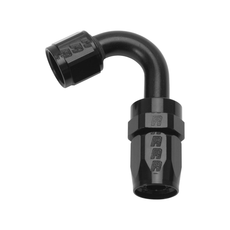 Russell Performance -6 AN Black 120 Degree Full Flow Swivel Hose End