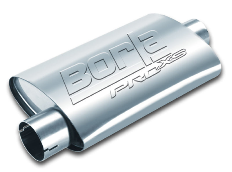 Borla Universal Center/Offset Oval 2.25in Tubing 14in x 4in x 9.5in PRO-XS Notched Muffler