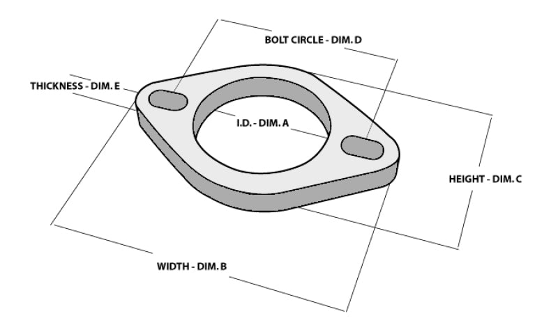 Vibrant 2-Bolt T304 SS Exhaust Flange (2in I.D.)