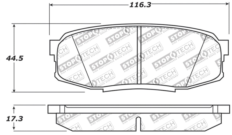 StopTech 13-18 Toyota Land Cruiser Performance Rear Brake Pads