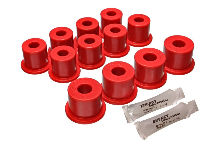 Energy Suspension 80-86 Nissan 720 & Hardbody Pickup 2WD Red Rear Leaf Spring Bushing Set