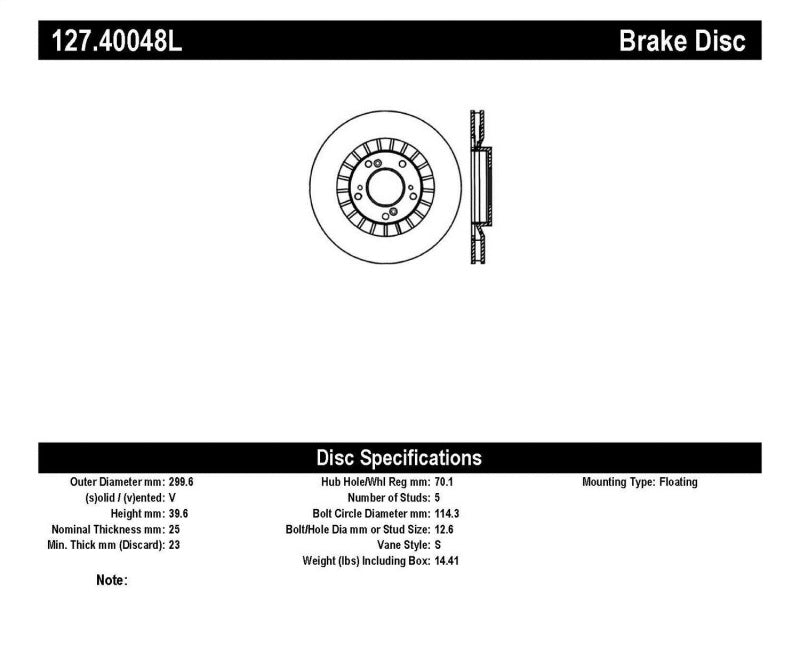 StopTech 00-09 S2000 Slotted & Drilled Left Front Rotor