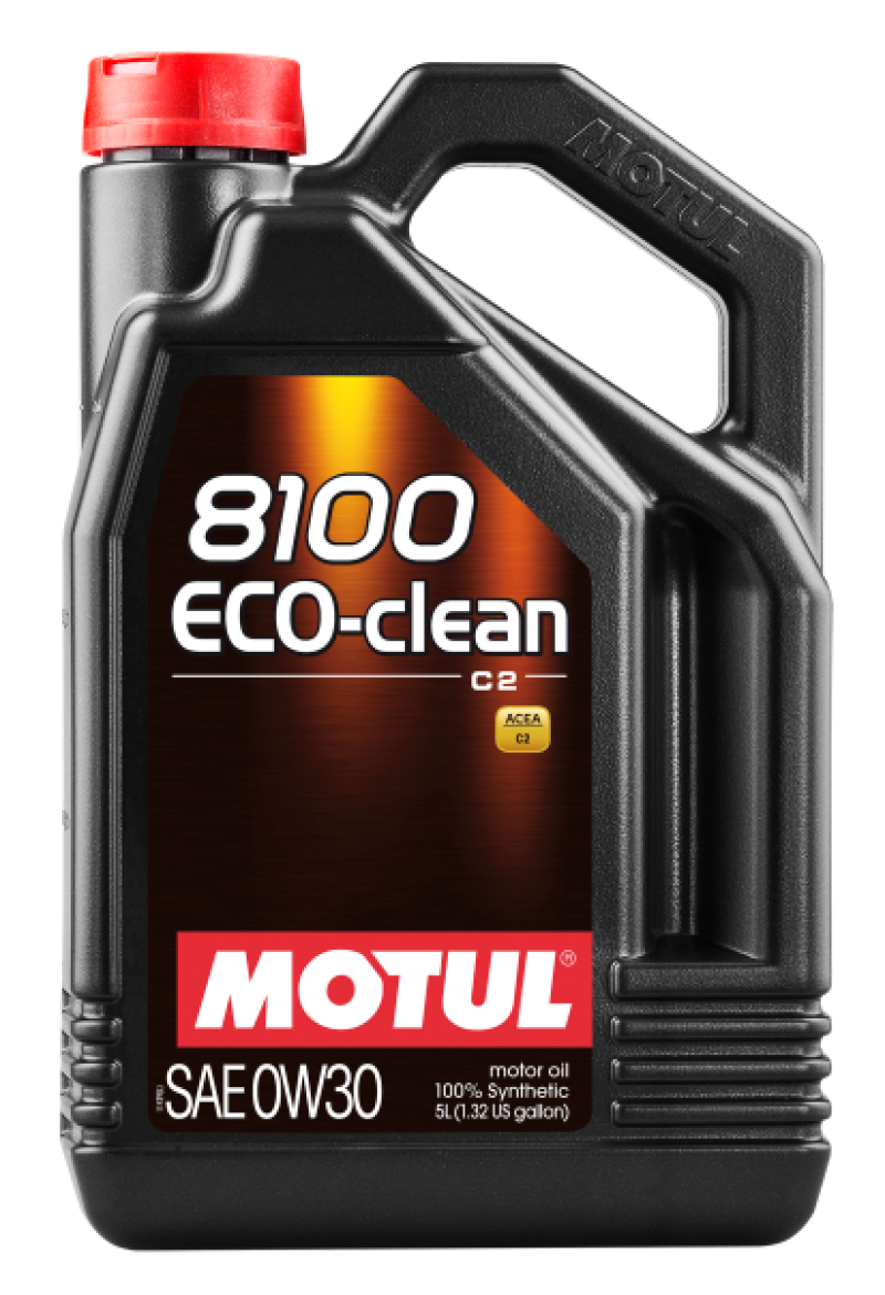 Motul 5L Synthetic Engine Oil 8100 0W30 4x5L ECO-CLEAN  ACEA C2 API SM ST.JLR 03.5007