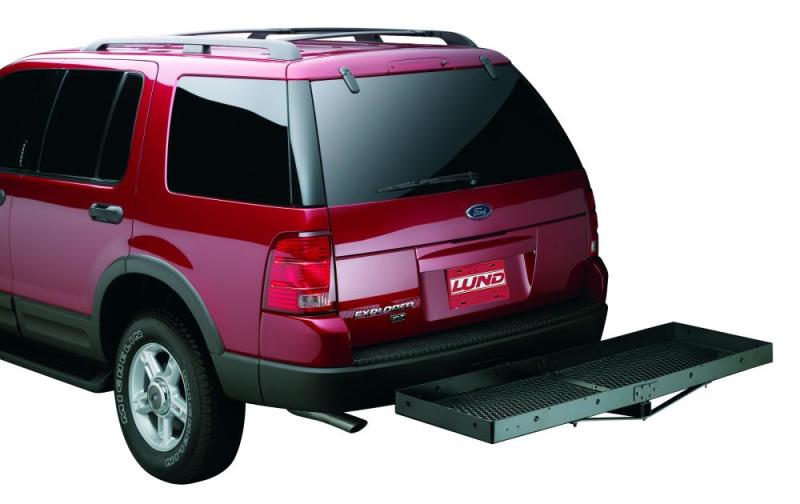 Lund Universal 20in X 60in Basic Cargo Carrier For 2in Hitches - Black