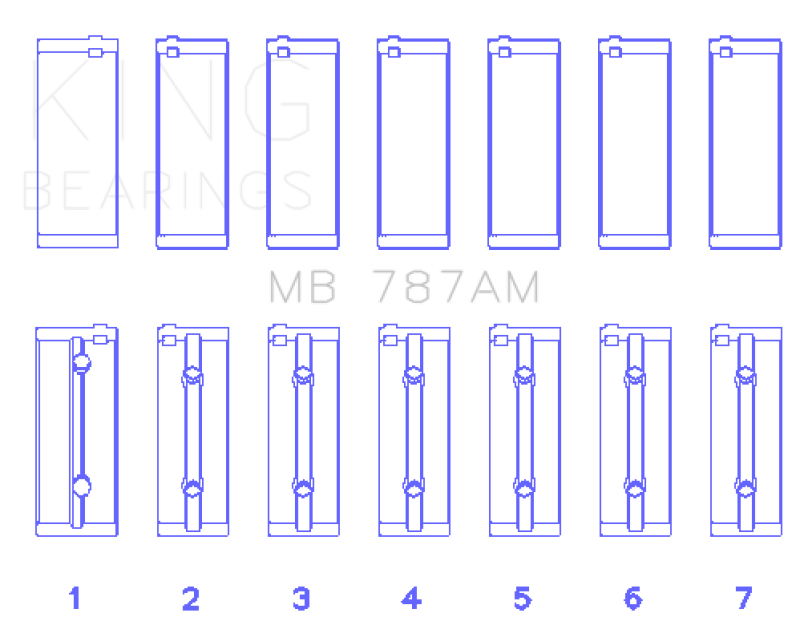 King Toyota 5ME/5MGE/7MGE/7MGTE (Size STD) Main Bearing Set