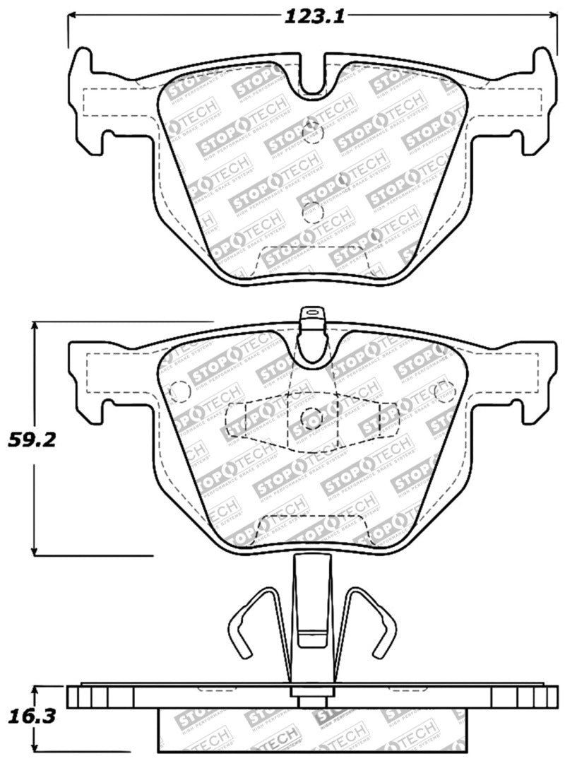 StopTech Performance 06 BMW 330 Series (Exc E90) / 07-09 335 Series Rear Brake Pads