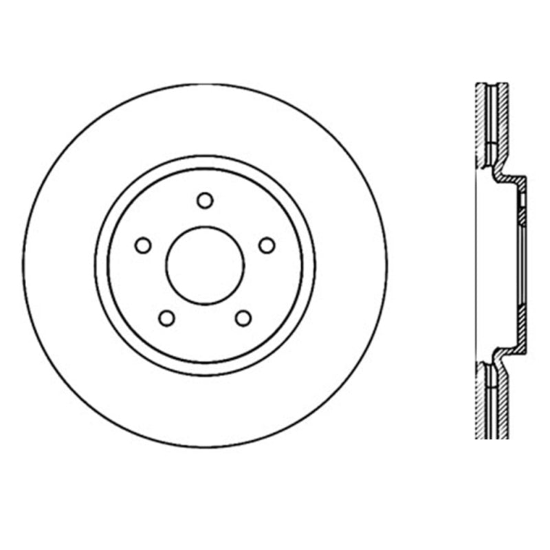 StopTech Infiniti G37 / Nissan 370Z SportStop Slotted & Drilled Front Left Rotor